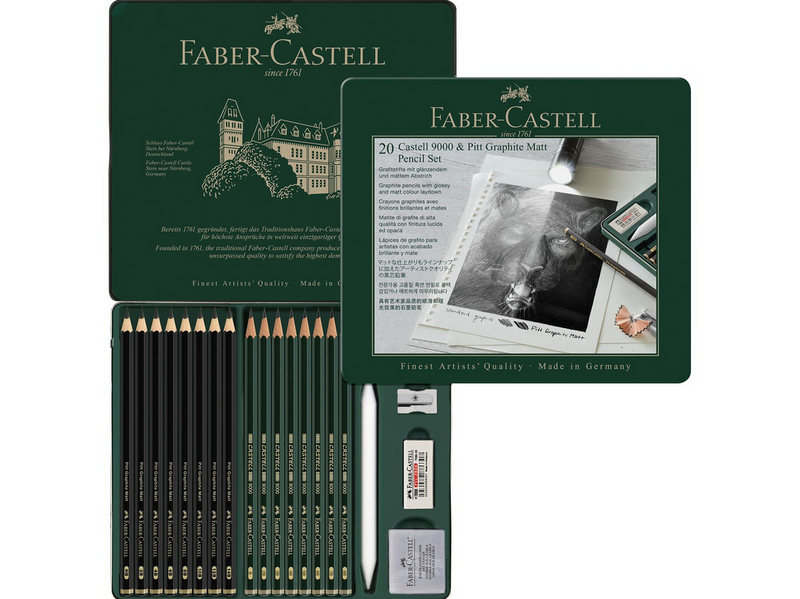 Faber-Castell Set Pitt Graphite Matt & Castell 9000