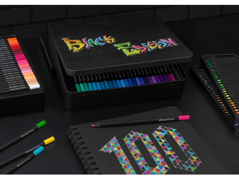 Faber-Castell Buntstifte Black Edition 100er Metallet.