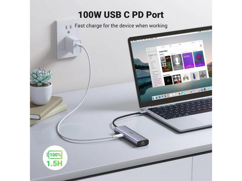 UGREEN 7-in-1 USB-C Hub - HDMI - Gray