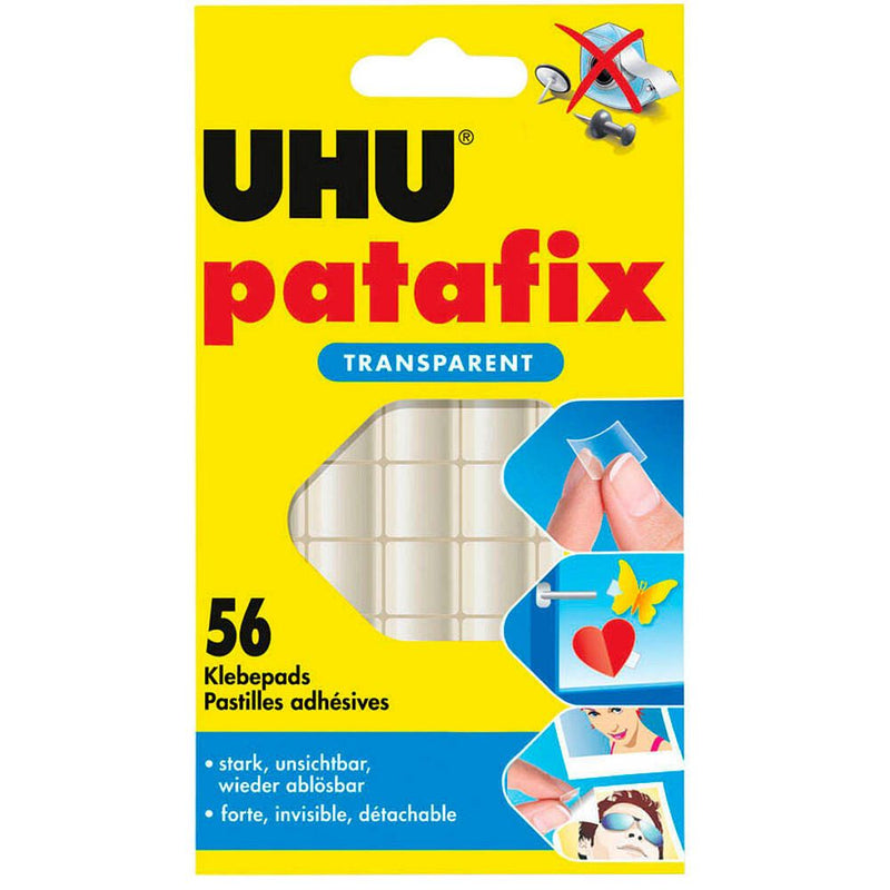 UHU patafix doppelseitige Klebepads 1,2 x 1,2 cm - 56 Stück