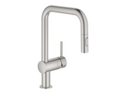 Grohe Minta Kitchen faucet with pull-out U-spout Supersteel