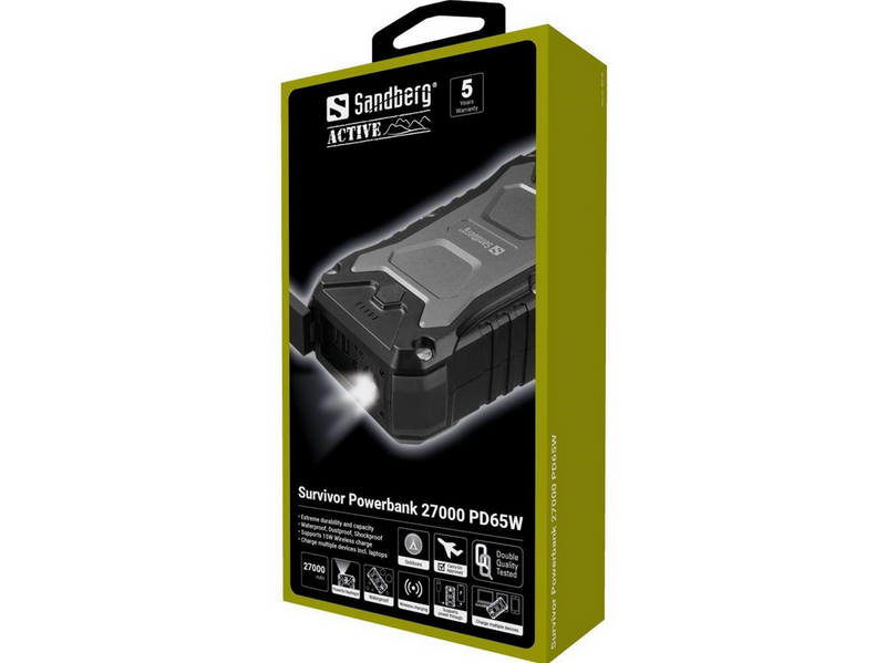 Sandberg Survivor Powerbank 27000 PD65W - 27000 mAh