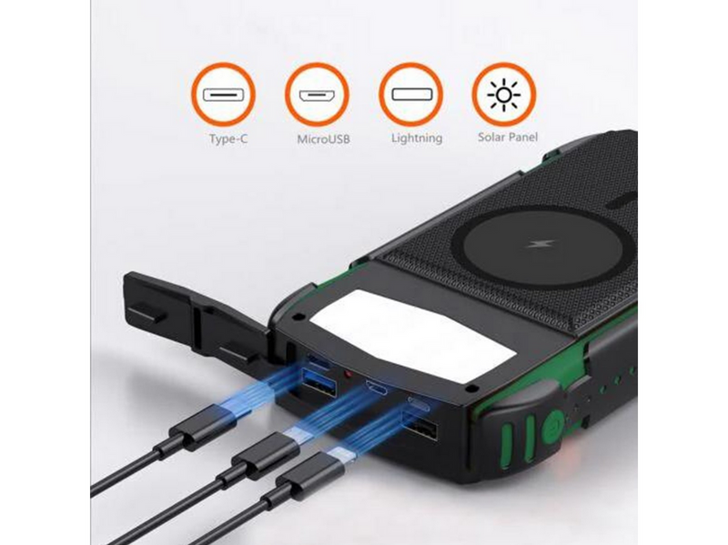 4smarts TitanPack Solar Power Bank - Green - 20000 mAh