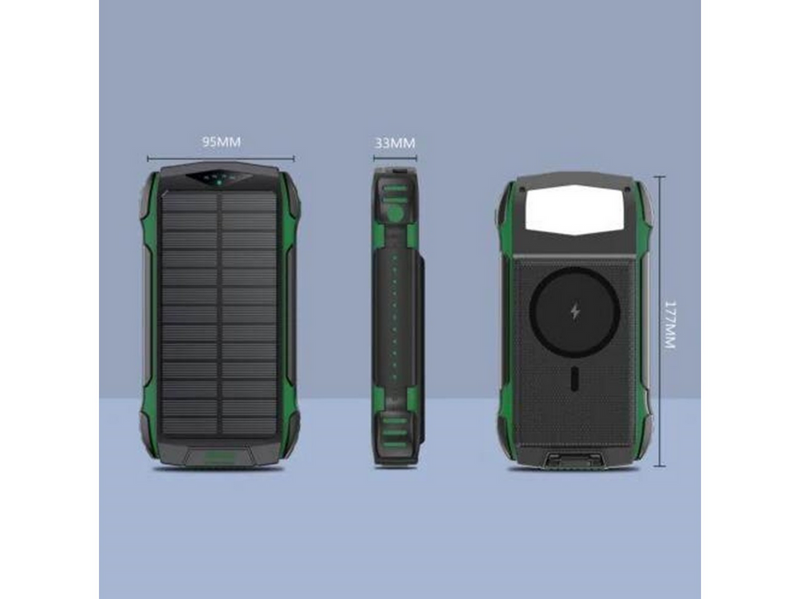 4smarts TitanPack Solar Power Bank - Green - 20000 mAh