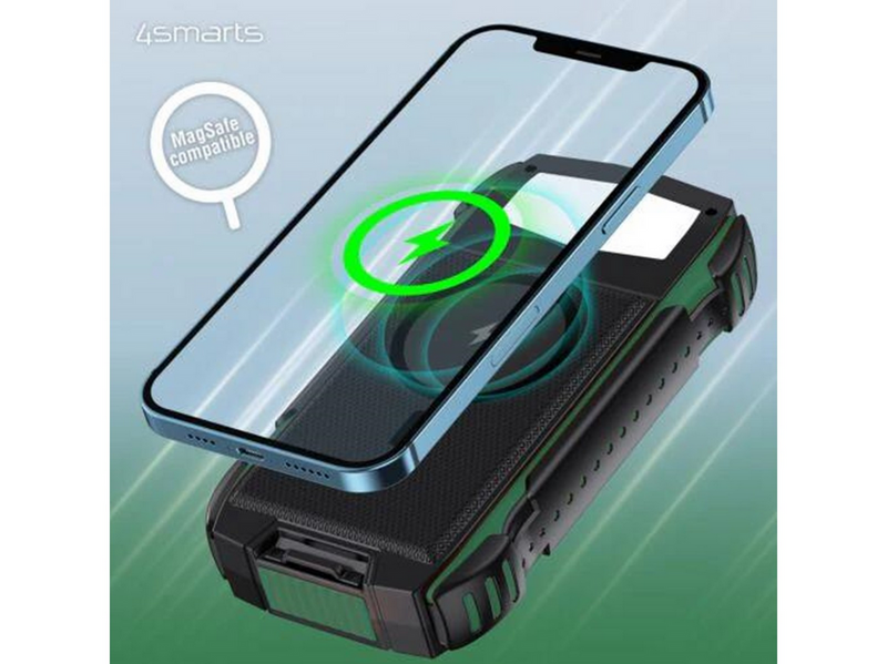 4smarts TitanPack Solar Power Bank - Green - 20000 mAh