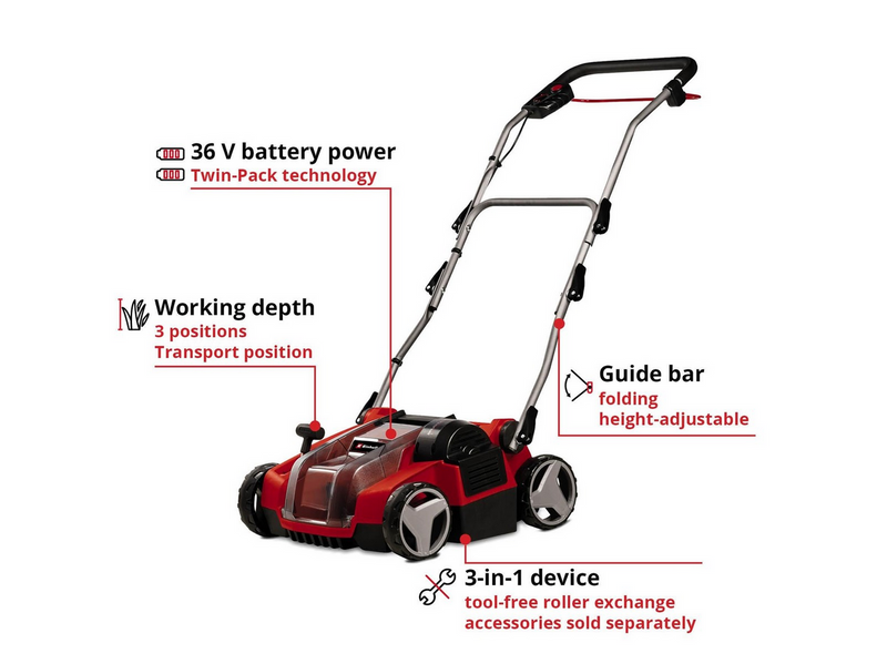Einhell Vertikutierer Cordless Scarifier / Aerator GE-SC 36/35 Li - Solo