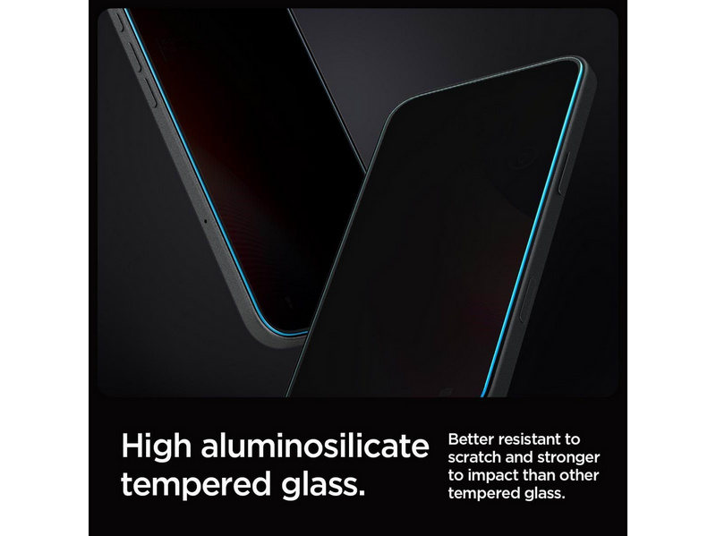 Spigen Glass tR EZ Fit (Privacy) 2 Pack - transparency - iPhone 17/16 Pro / 17