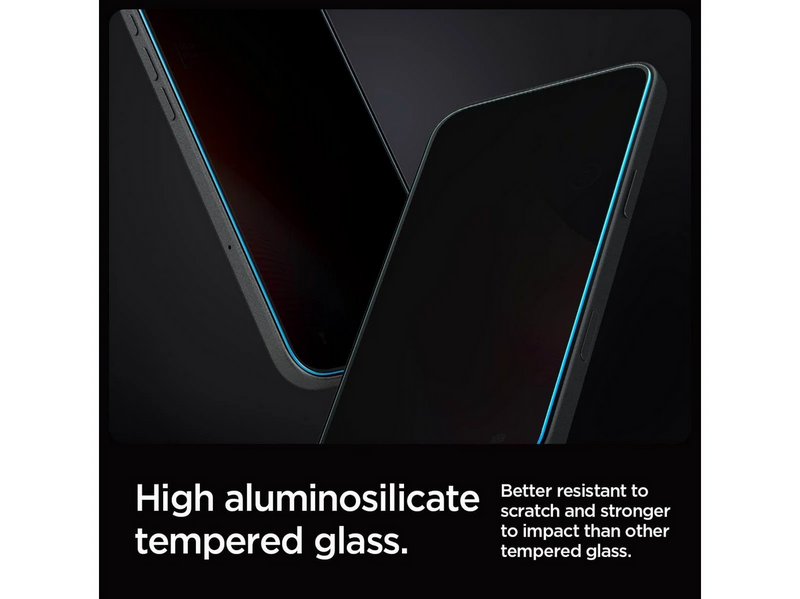 Spigen Glass tR EZ Fit (Privacy) 2 Pack - transparency - iPhone 17/16 Pro Max
