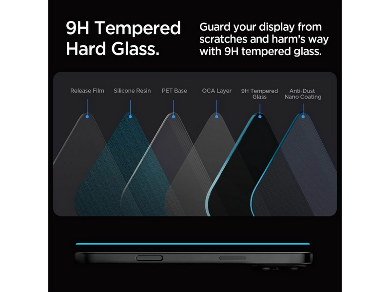 Spigen Glass tR EZ Fit (Privacy) 2 Pack - transparency - iPhone 17/16 Pro Max