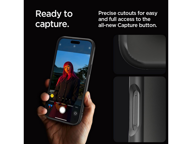 Spigen Crystal Hybrid - Matte Black - iPhone 16 Pro Max