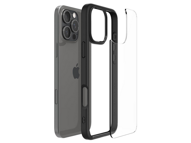 Spigen Crystal Hybrid - Matte Black - iPhone 16 Pro Max