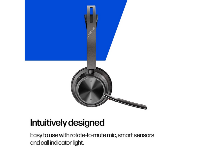 HP Poly Voyager Focus 2 USB-C-C Headset +USB-C/A Adapter +Charging Stand