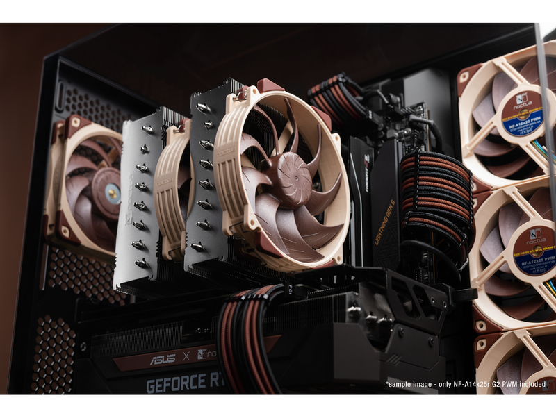 Noctua NF-A14x25r G2 - Gehäuselüfter - 140mm - Braun - 24 dBA