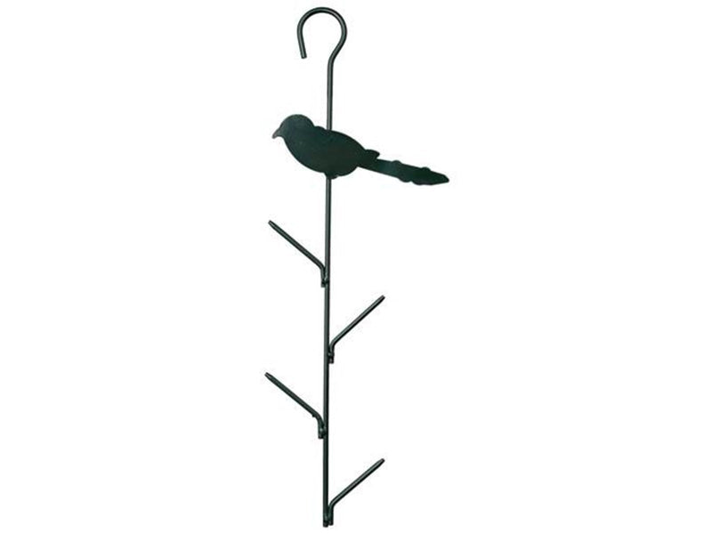 Trixie Vogelfuttersspender, 4 Fettkugeln, Metall 9 × 40 cm, dunkelgrün