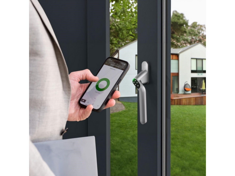 Yale Smart Code Handle (Rechts, Satin-Chrom) - Türklinke mit Code