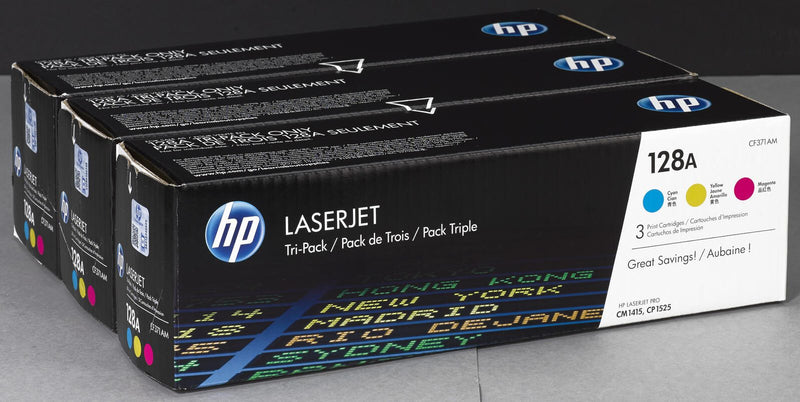 HP Original 128A Toner Tri-Pack cyan, magenta, gelb 1.300 Seiten (CF371AM)