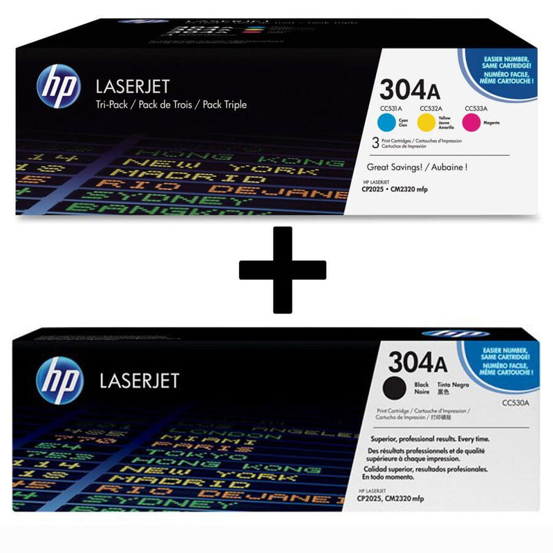 HP Original 304A Toner 4er Set schwarz, cyan, magenta, gelb