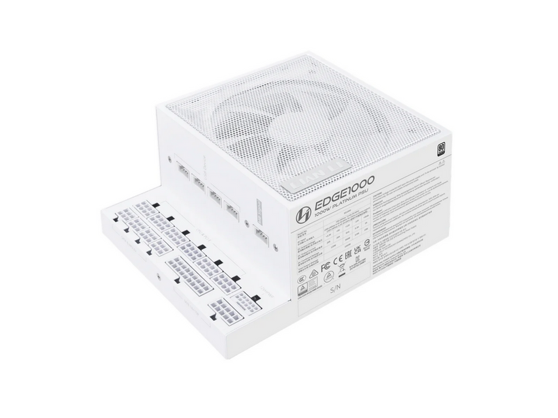 Lian Li EDGE 1000 White Netzteile - 1000 Watt - 120 mm - ATX 3.1 - 80 Plus Platinium