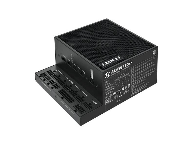 Lian Li EDGE 1300 BLACK Netzteile - 1300 Watt - 120 mm - ATX 3.1 - 80 Plus Platinium