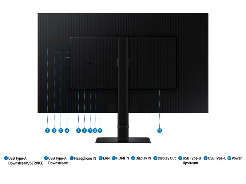 32" Samsung ViewFinity S6 S32D600AU - 2560x1440 (QHD) - 100Hz - IPS - 90W USB-C - KVM switch