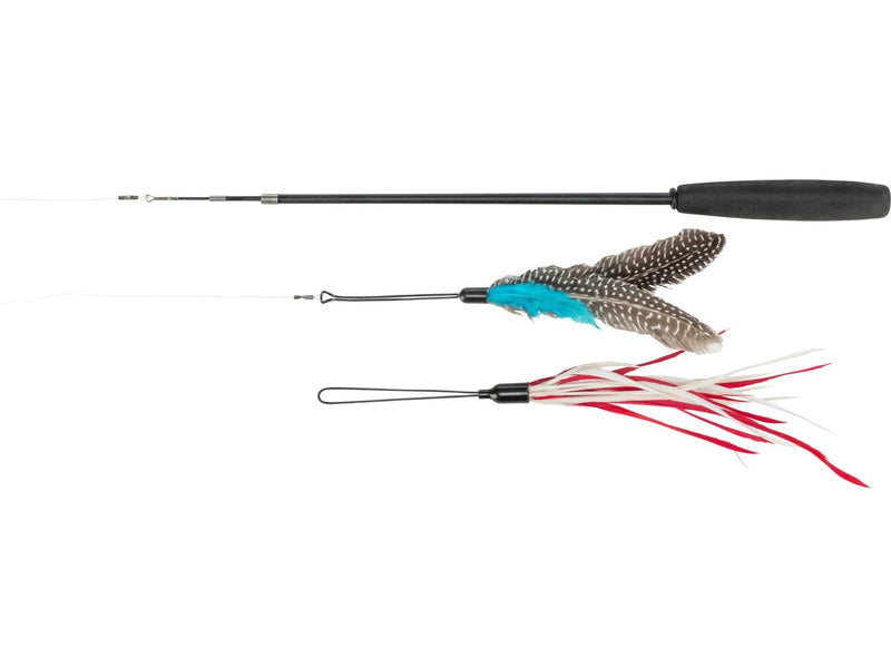 Trixie Spielangel mit 2 austauschbaren Spielzeugen 40-98cm