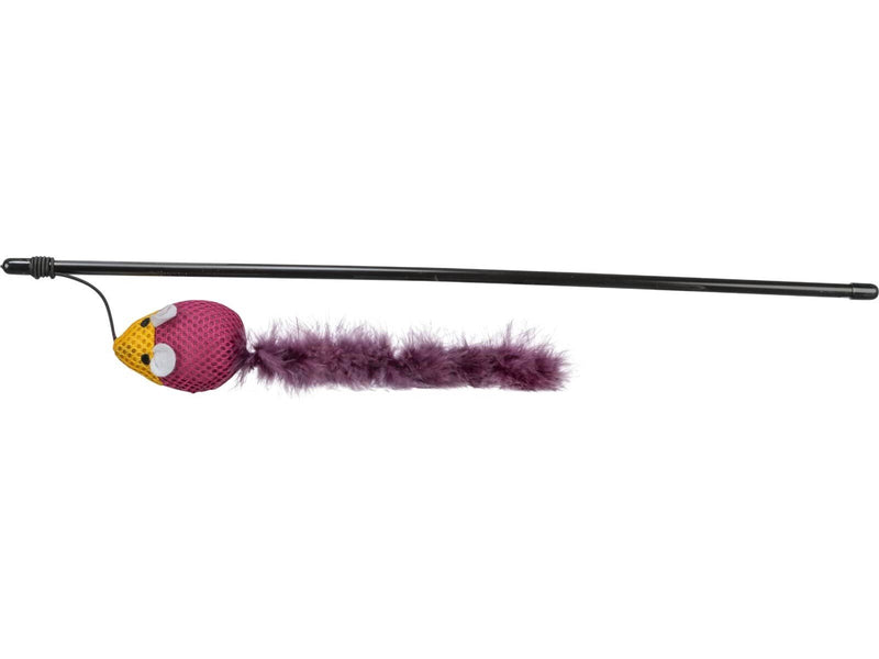 Trixie Katzenspielzeug Spielangel mit Vogel und Glocke Assortierte Farben 50cm