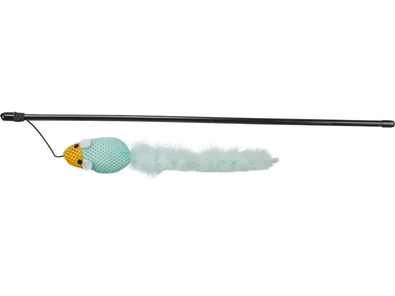 Trixie Katzenspielzeug Spielangel mit Vogel und Glocke Assortierte Farben 50cm