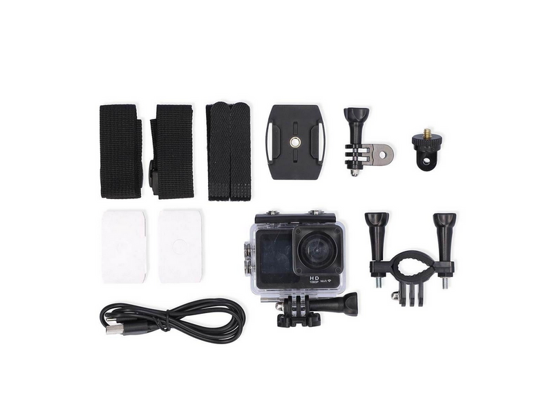 Nedis Action Cam | Dual Screen | 1080p@30fps | 12 MPixel