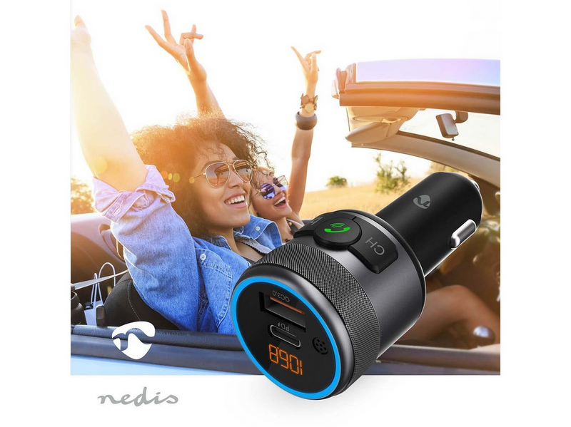 Nedis Car FM Transmitter | Fixed | Hands free calling | 1 "