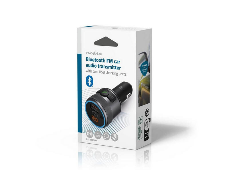 Nedis Car FM Transmitter | Fixed | Hands free calling | 1 "