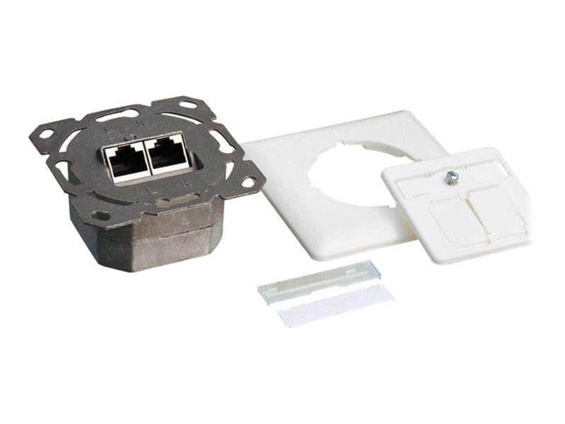 LogiLink NP0039 Cat6 2-Port Network Outlet Box