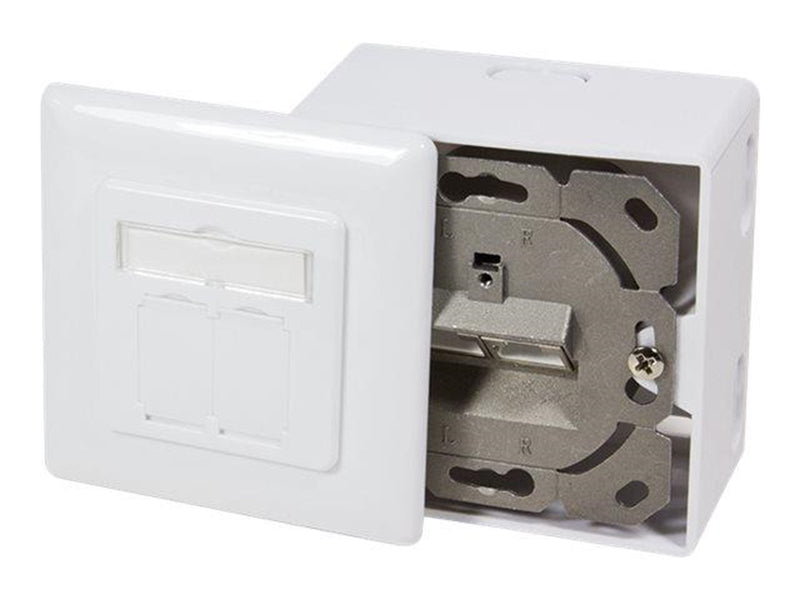LogiLink NP0039 Cat6 2-Port Network Outlet Box