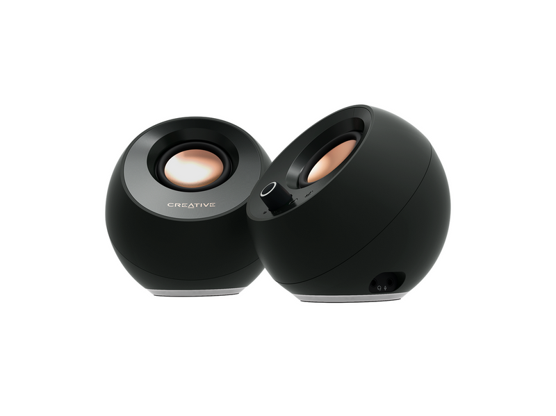 Creative Pebble Pro - Black - Bluetooth - 2.0 PC-Lautsprecher - Schwarz