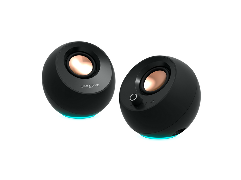 Creative Pebble Pro - Black - Bluetooth - 2.0 PC-Lautsprecher - Schwarz
