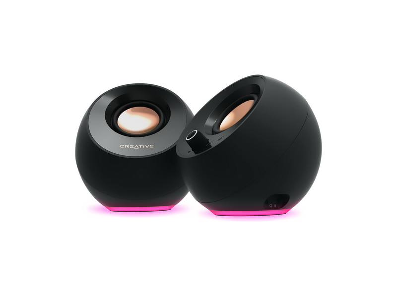 Creative Pebble Pro - Black - Bluetooth - 2.0 PC-Lautsprecher - Schwarz