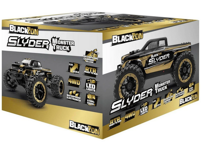 BLACKZON - Slyder MT 1/16 4WD Electric Monster Truck - Gold