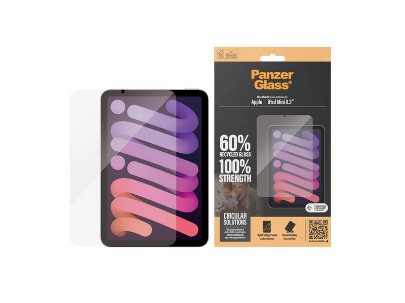 PanzerGlass Screen Protector iPad Mini 8.3'' (2021 2024) | Ultra-Wide Fit