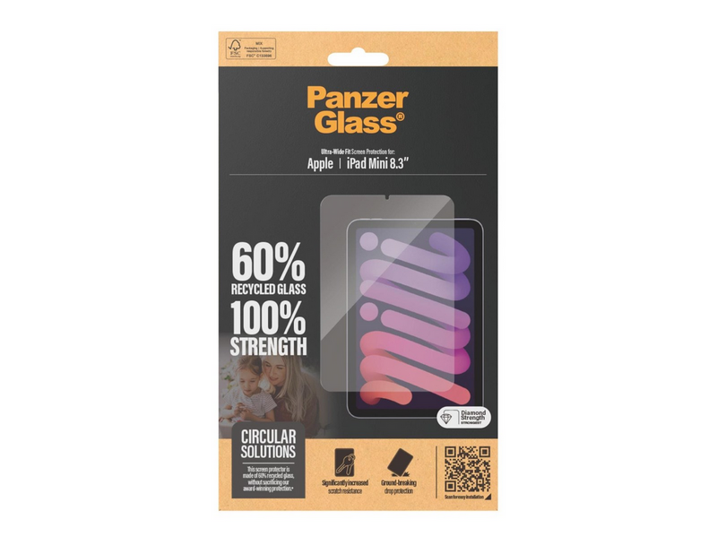 PanzerGlass Screen Protector iPad Mini 8.3'' (2021 2024) | Ultra-Wide Fit