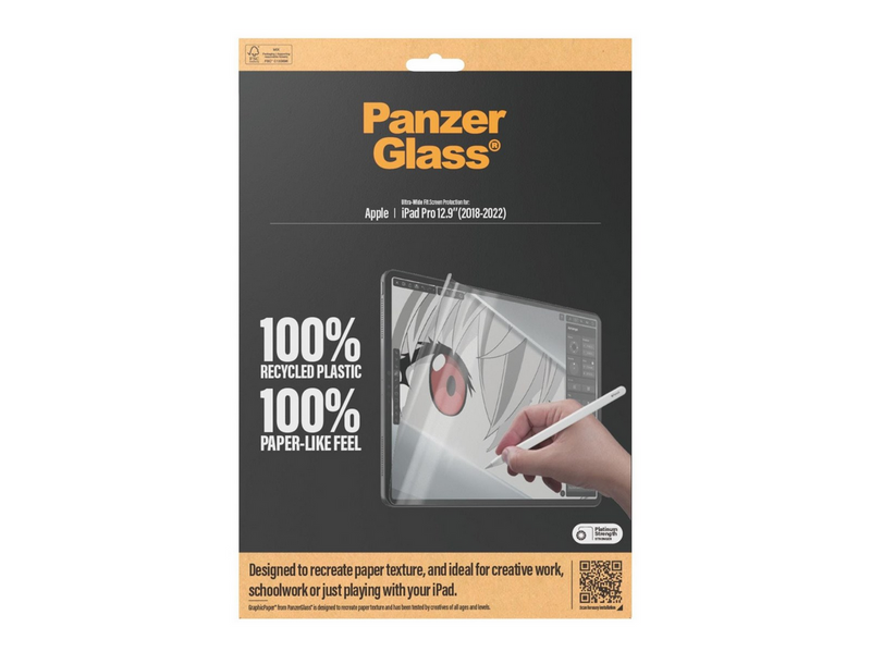 PanzerGlass GraphicPaper® Screen Protector iPad Pro 12.9'' (2018 2020 2021 2022) | Ultra-Wide Fit