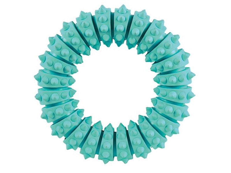 Trixie Denta Fun Ring Kauspielzeug aus Naturkautschuk mit Minzgeschmack 12cm