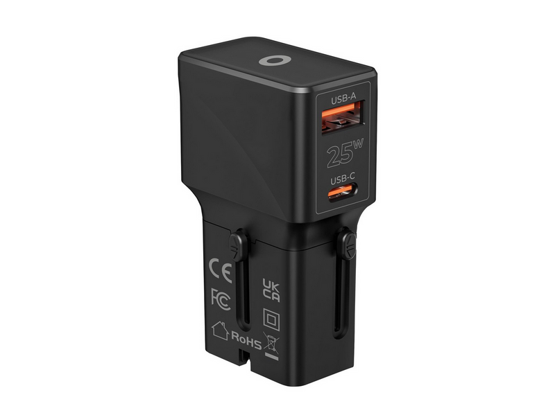 Mobile Origin Travel adapter 25W - EU/US/UK/AU - black