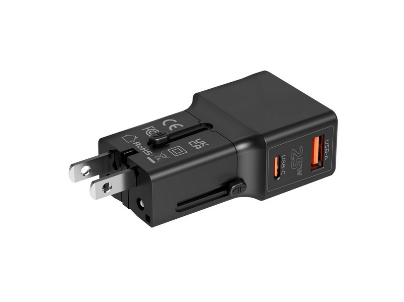Mobile Origin Travel adapter 25W - EU/US/UK/AU - black