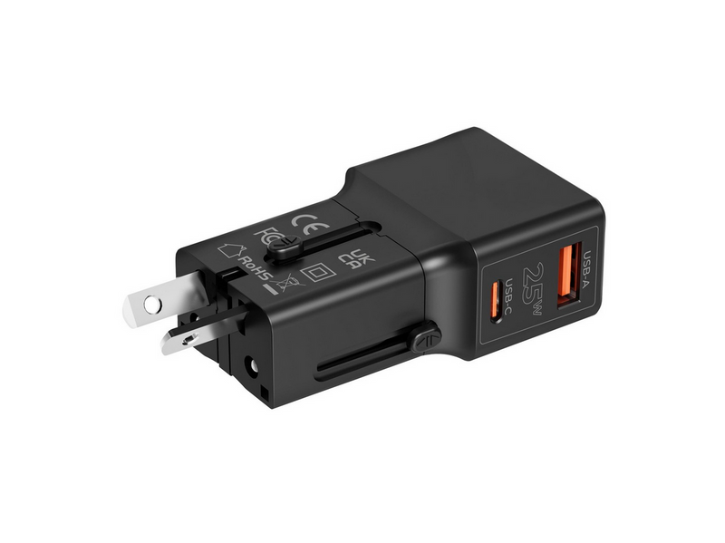 Mobile Origin Travel adapter 25W - EU/US/UK/AU - black