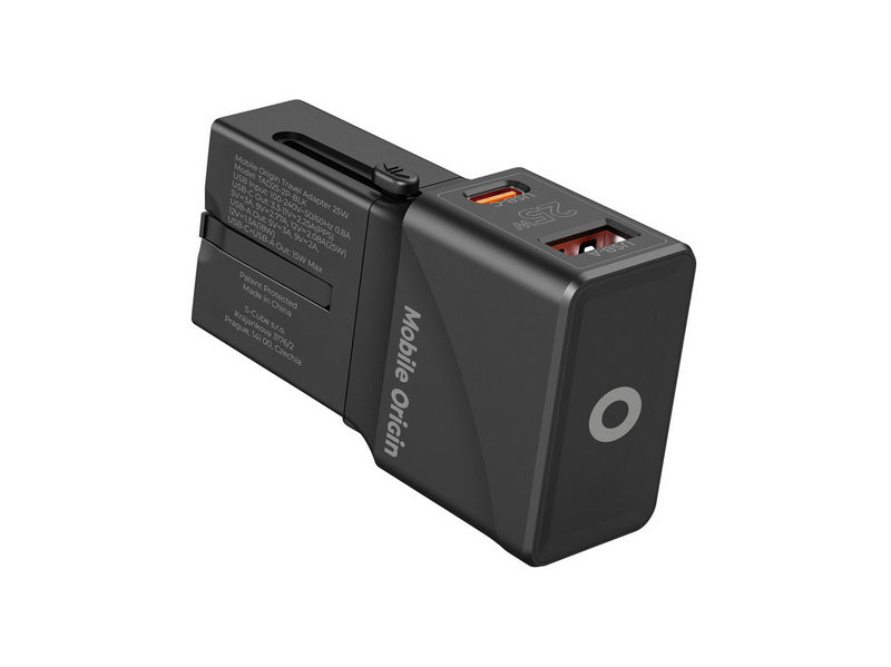 Mobile Origin Travel adapter 25W - EU/US/UK/AU - black