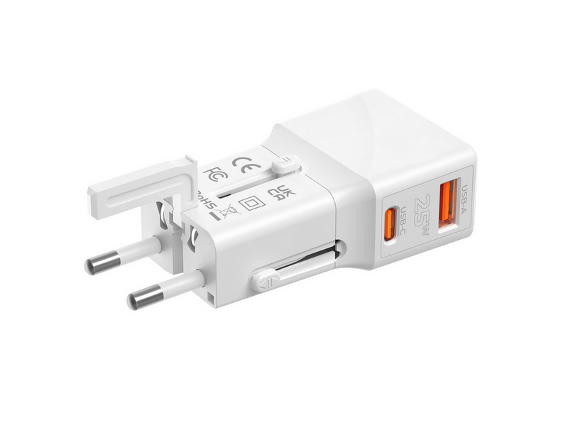 Mobile Origin Travel adapter 25W - EU/US/UK/AU - white