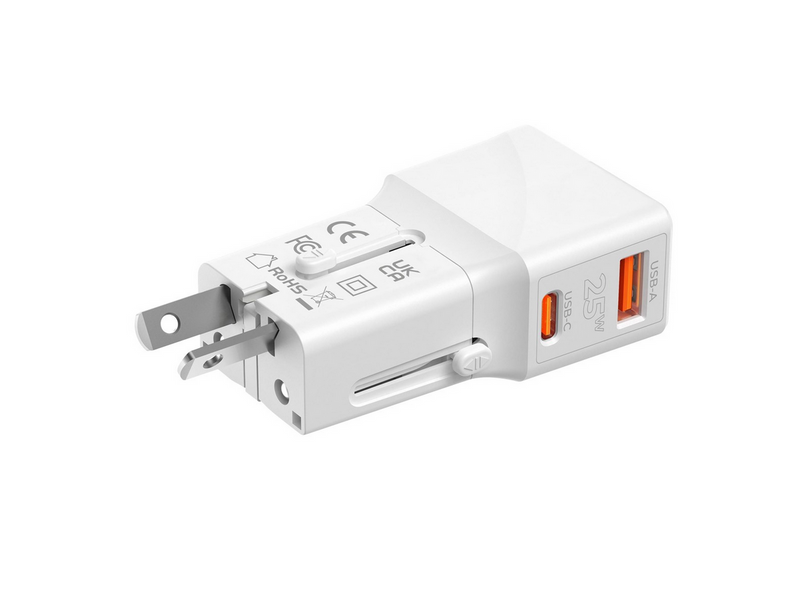 Mobile Origin Travel adapter 25W - EU/US/UK/AU - white