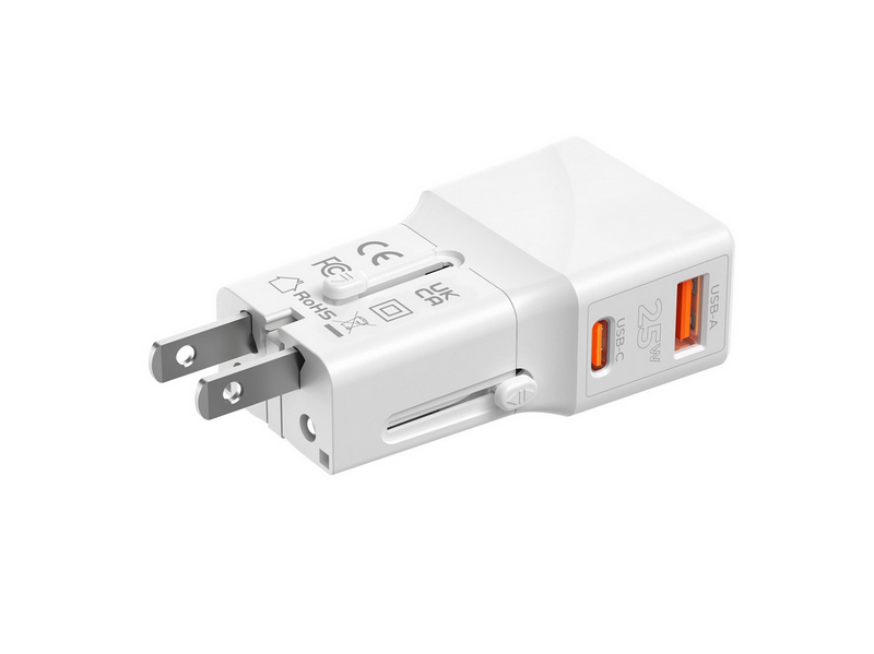 Mobile Origin Travel adapter 25W - EU/US/UK/AU - white