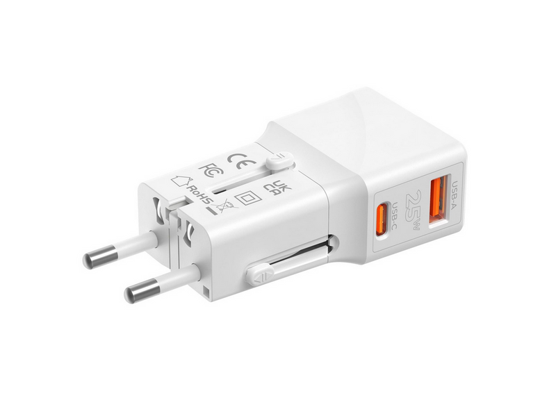 Mobile Origin Travel adapter 25W - EU/US/UK/AU - white