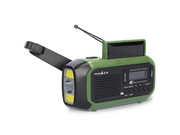 Nedis Emergency Radio - DAB+/FM - Dynamo - Solar- 2500 mAh Powerbank - DAB+/FM - Mono