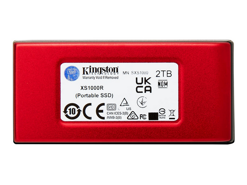 Kingston XS1000 Portable SSD - 2TB - Extern SSD - Rot - USB 3.2 Gen 2